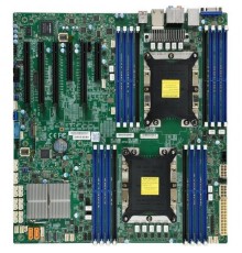 Материнская плата SuperMicro MBD-X11DAI-N-O E-ATX, Dual LGA3647, Intel C621, 16xDDR4, 10xSATA (RAID 0,1,5,10), 2x1GbE (Intel C621), IPMI 2.0 with LAN, 4xPCI-E3.0 x16 + 2xPCI-E3.0 x8, M.2 PCI-e3.0 x4 (2260,2280,22110), 2xNVMe, VGA port, Audio, RTL    