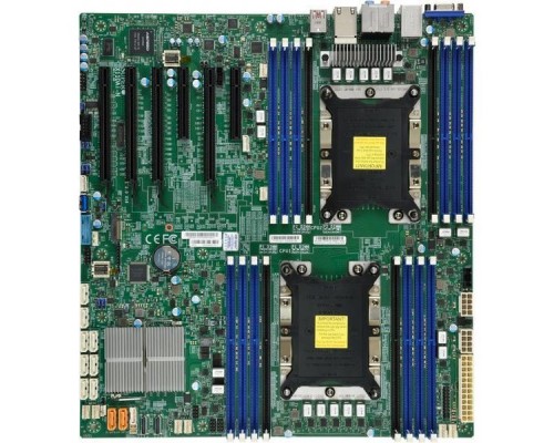 Материнская плата SuperMicro MBD-X11DAI-N-O E-ATX, Dual LGA3647, Intel C621, 16xDDR4, 10xSATA (RAID 0,1,5,10), 2x1GbE (Intel C621), IPMI 2.0 with LAN, 4xPCI-E3.0 x16 + 2xPCI-E3.0 x8, M.2 PCI-e3.0 x4 (2260,2280,22110), 2xNVMe, VGA port, Audio, RTL