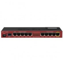 Маршрутизатор RB2011UiAS-IN Router. Ethernet 5x 10/100 + 5x 1000 +SFP. PoE. microUSB, touchscreen LCD                                                                                                                                                     