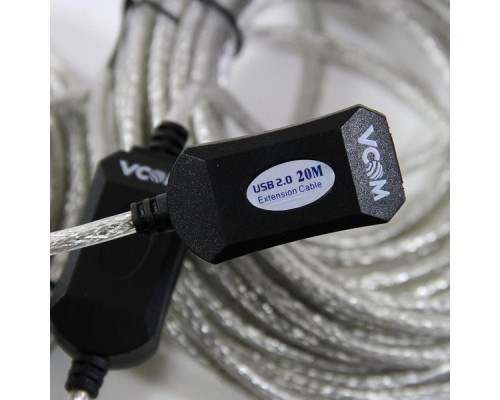 Удлинитель USB 2.0 A--A 20м VCOM VUS7049-20M