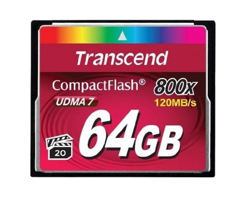 Карта памяти CF  64Gb Transcend TS64GCF800 R120 VPG-20