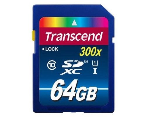 Карта памяти SD 64Gb Transcend SDXC TS64GSDU1 UHS-I U1 R60