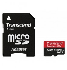 Карта памяти MicroSDXC 128Gb Transcend TS128GUSDU1 Class10 UHS-1 U1 R60 + Adapter                                                                                                                                                                         