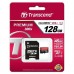 Карта памяти MicroSDXC 128Gb Transcend TS128GUSDU1 Class10 UHS-1 U1 R60 + Adapter