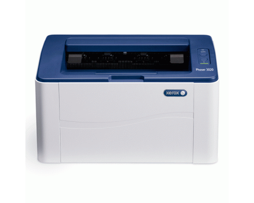 Принтер Xerox Phaser 3020 (P3020BI#), светодиодный, A4, 20 стр/мин, 1200x1200 dpi, 128 Мб, подача: 151 лист., вывод: 100 лист., USB, Wi-Fi, ЖК-панель, Linux (Channels)
