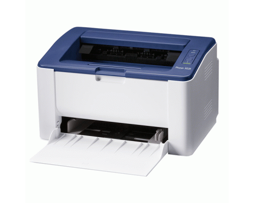 Принтер Xerox Phaser 3020 (P3020BI#), светодиодный, A4, 20 стр/мин, 1200x1200 dpi, 128 Мб, подача: 151 лист., вывод: 100 лист., USB, Wi-Fi, ЖК-панель, Linux (Channels)