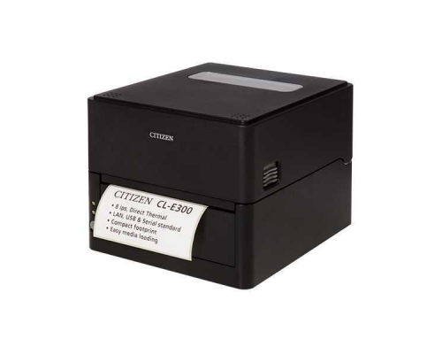 Принтер Citizen CL-E300 Printer; LAN, USB, Serial, Black, EN Plug