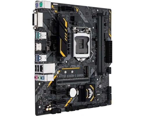 Мат. плата ASUS TUF B360M-E GAMING S1151v2, B360, 4xDDR4, 2xPCI-Ex16, 2xPCI-Ex1, 2xPCI, D-Sub, DVI, HDMI, SATA III, M.2, GB Lan, USB3.1, mATX, Retail