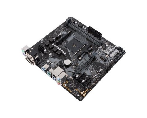 Мат. плата ASUS PRIME B450M-K AM4, AMD B450, 2*DDR4, 1xPCI-E x16, 2xPCI-E x1, SATA3, DVI,D-SUB, COM,GBLan, mATX, Retail