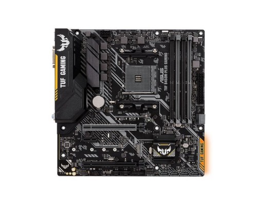 Мат. плата ASUS TUF B450M-PLUS GAMING AM4, AMD B450, 4*DDR4, 2xPCI-E x16, 1xPCI-E x1, SATA3, DVI,HDMI, GBLan, mATX, Retail