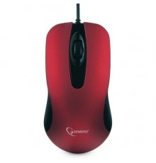 Мышь Gembird MOP-400-R, USB, красн, бесшум клик, 3кн, 1000DPI, soft-touch, каб 1.45м, блистер                                                                                                                                                             