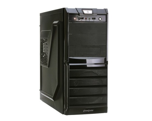 Корпус Miditower ExeGate XP-329 Black, ATX, без БП, 2*USB, Audio