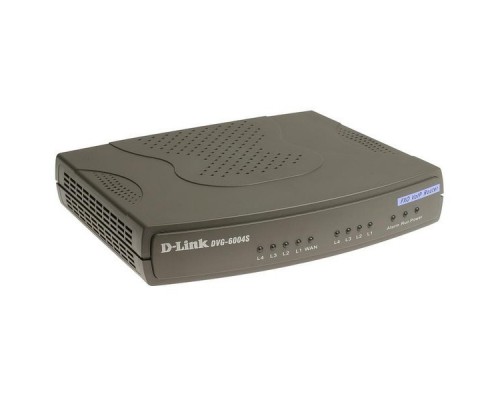 Маршрутизатор D-Link DVG-6004S SIP VoIP 4хFXO, 4xLAN 10/100, 1xWAN 10/100