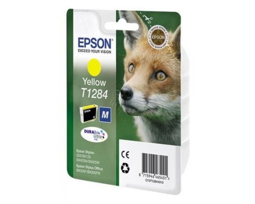 Картридж Epson T1284 C13T12844011/12 Yellow для Stylus S22/SX125 C13T12844011