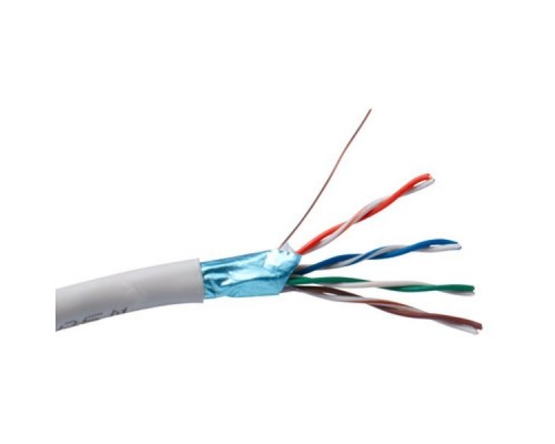 Кабель ExeGate Special FUTP4-C5e-CU-S26-IN-PVC-GY-305 FTP 4 пары кат.5e медь, 26AWG, экран, бухта 305м, серый, PVC