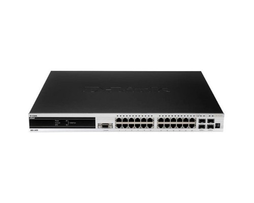 Коммутатор D-Link DGS-3420-28TC управляемый L2+, 24xSFP, 4xCombo SFP/1000BaseT, 4xSFP+, 19''