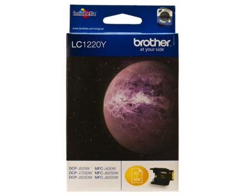 Картридж Brother LC-1220Y для MFCJ430W/825DW/DCPJ525W жёлтый (300стр)