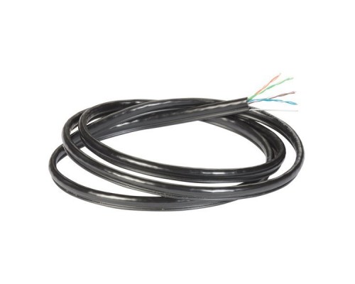 Кабель ExeGate UTP4-C5e-CU-S24-SW-OUT-PE-BK-305 UTP 4 пары кат.5e медь, 24AWG, внешн., с тросом, катушка 305м, черн., PE