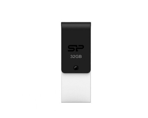 Флэш-диск USB 2.0 Type-A/Micro-B 32Gb Silicon Power Mobile X21 SP032GBUF2X21V1K + MicroUSB Black