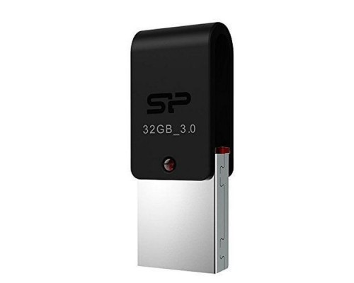 Флэш-диск USB 3.0 Type-A/Micro-B 32Gb Silicon Power Mobile X31 OTG SP032GBUF3X31V1K + MicroUSB