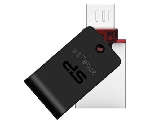 Флэш-диск USB 3.0 Type-A/Micro-B 32Gb Silicon Power Mobile X31 OTG SP032GBUF3X31V1K + MicroUSB