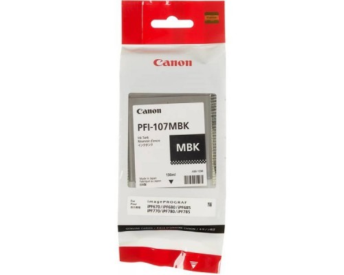 Картридж Canon PFI-107 Matte Black для iPF680/685/780/785 130ml