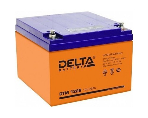 Аккумуляторная батарея Delta DTM 1226 (12V26Ah)  для UPS