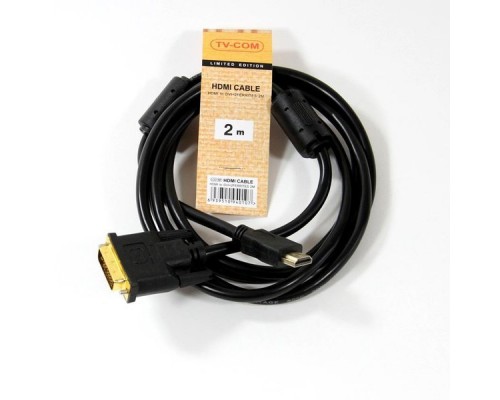 Кабель HDMI - DVI dual link (19M -25M) 2м TV-COM (L)CG135F(E)-2M 2 фильтра