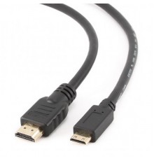 Кабель HDMI-miniHDMI Cablexpert CC-HDMI4C-6, v1.4, 19M/19M, 1.8м, 3D, Ethernet, черный, позол.разъемы, экран, пакет                                                                                                                                       