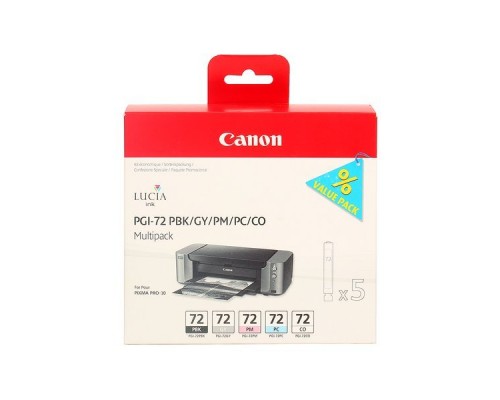 Набор картриджей CANON PGI-72 PBK/GY/PM/PC/CO многоцветный, 5 картриджей