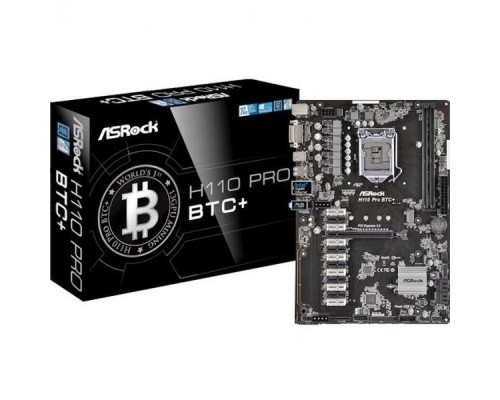 Материнская плата ASRock H110 PRO BTC+