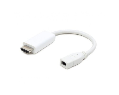 Кабель-переходник miniDisplayPort (F) в HDMI (M) 0.1м Cablexpert A-mDPF-HDMIM-001-W, белый