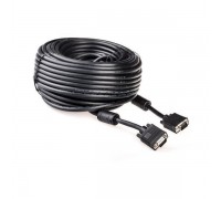 Кабель монитор - SVGA card (15M -15M) 30м GemBird CC-PPVGA-30M-B тройной экран, феррит.кольца, чер                                                                                                                                                        