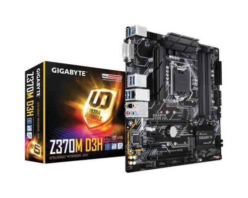 Материнская плата Gigabyte Z370M D3H S1151 Z370 2xPCI-E DVI+HDMI GbLAN SATA RAID Micro-ATX 4DDR4 (RTL)