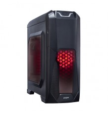 Корпус Miditower ExeGate EVO-8202 Black-Red light, ATX, без БП, с окном, 2*USB+1*USB3.0, Audio                                                                                                                                                            