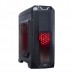 Корпус Miditower ExeGate EVO-8202 Black-Red light, ATX, без БП, с окном, 2*USB+1*USB3.0, Audio