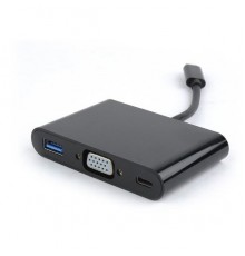 Кабель-переходник USB 3.0 (Type-C) (M) в VGA + USB3 + USB-C 0.15м Cablexpert A-CM-VGA3in1-01                                                                                                                                                              