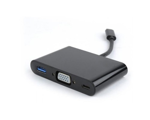 Кабель-переходник USB 3.0 (Type-C) (M) в VGA + USB3 + USB-C 0.15м Cablexpert A-CM-VGA3in1-01