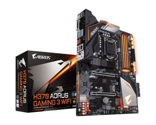 Материнская плата Gigabyte H370 AORUS Gaming 3 WIFI S1151 H3702xPCI-E DVI+HDMI GbLAN+WiFi SATA RAID ATX 4D