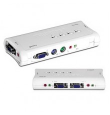 Переключатель консоли (KVM) 4-Port PS/2 KVM Switch Kit w/Audio  TK-408K RTL                                                                                                                                                                               