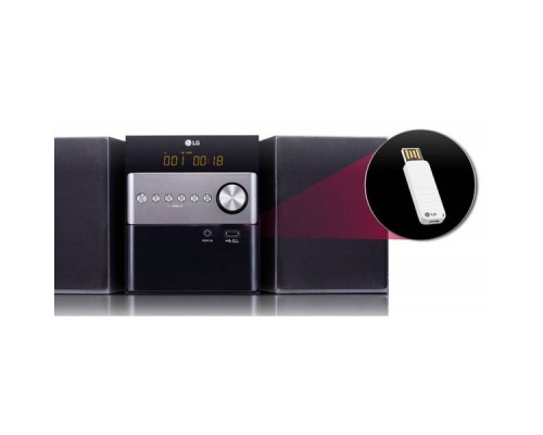 Микросистема LG CM1560 черный 10Вт/CD/CDRW/FM/USB/BT