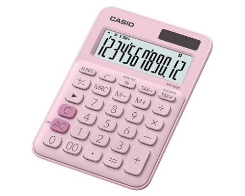 Калькулятор настольный Casio MS-20UC-PK-S-UC розовый 12-разр.