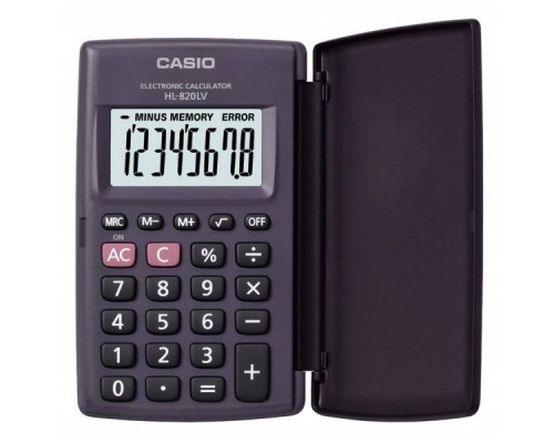 Калькулятор карманный Casio HL-820LV черный 8-разр.