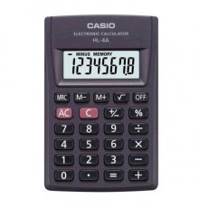 Калькулятор карманный Casio HL-4A черный 8-разр.                                                                                                                                                                                                          