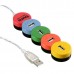 Разветвитель USB 2.0 Buro BU-HUB4-0.5-U2.0-Snake 4порт. разноцветный