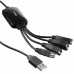 Разветвитель USB 2.0 Buro BU-HUB4-0.3-U2.0-Splitter 4порт. черный