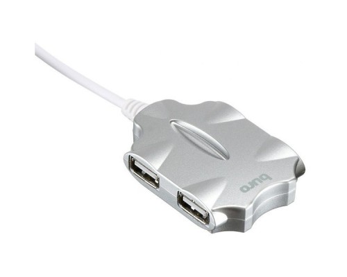 Разветвитель USB 2.0 Buro BU-HUB4-0.5-U2.0-Candy 4порт. серебристый