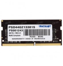 Модуль памяти SODIMM DDR4  4GB PC4-17000 Patriot PSD44G213381S                                                                                                                                                                                            