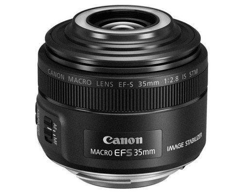 Объектив Canon EF-S IS STM (2220C005) 35мм f/2.8 Macro черный