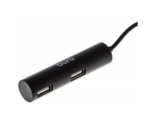 Разветвитель USB 2.0 Buro BU-HUB4-0.5R-U2.0 4порт. черный